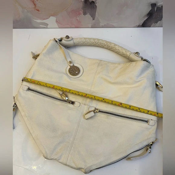 ! Stuart Weitzman cream Leather handbag - Picture 9 of 10